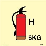 IMO sign6890:Portable fire extinguisher, Halon 6kg