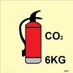 IMO sign6888:Portable fire extinguisher, Co2 6kg