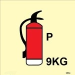 IMO sign6884:Portable fire extinguisher, Powder 9kg