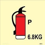 IMO sign6883:Portable fire extinguisher, Powder 6.8kg
