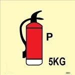 IMO sign6881:Portable fire extinguisher, Powder 5kg