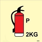 IMO sign6880:Portable fire extinguisher, Powder 2kg