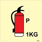 IMO sign6879:Portable fire extinguisher, Powder 1kg