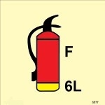 IMO sign6877:Portable fire extinguisher, Foam 6L