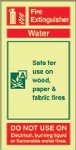 IMO sign6430:Use water fire extinguisher scope