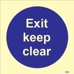 IMO sign5822:Exit keep clear