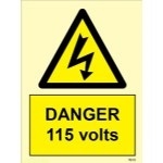 IMO sign7618:Danger 115 volts
