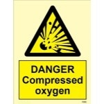 IMO sign7585:Danger compressed oxygen