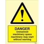 IMO sign7542:Danger unmaned machinery space