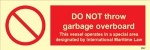 IMO sign8567:Do not throw garbage overboard