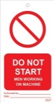 IMO sign2527:Do not start men working on machine